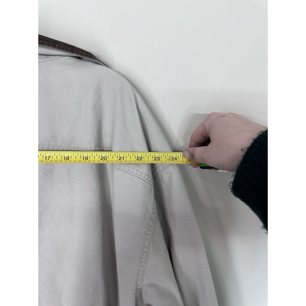 PLUS SIZE LL Bean Jacket 2XL TALL Field Coat Barn Chore‎ Canvas Corduroy Collar - Picture 15 of 16